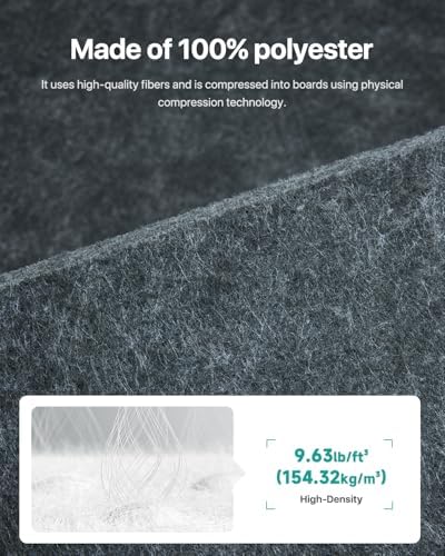 Soundsbay Acoustic Panels, 18 Pack Hexagon Soundproof Wall Panels High Density Sound Absorbing Panel, Sound Proof Foam Panels for Walls, Office, Reccording Studio, Ceiling 12" X 10" X 0.4", Dark Gray - Image 4